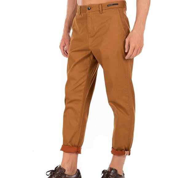 New Scotch & Soda Fave Organic Chino Regular Tapered Fit Rust Brown Pants 28/32 - Picture 6 of 15
